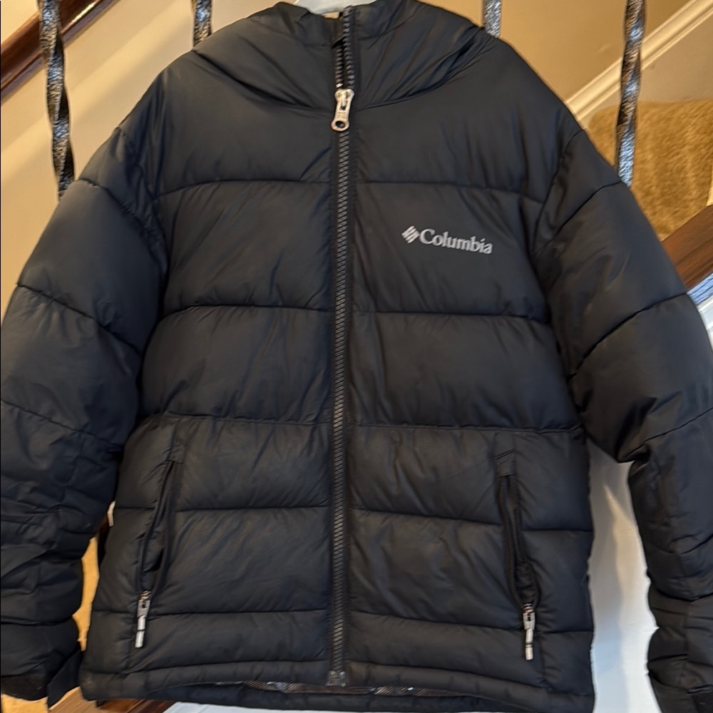 Columbia Kids Hooded Black Puffer Jacket